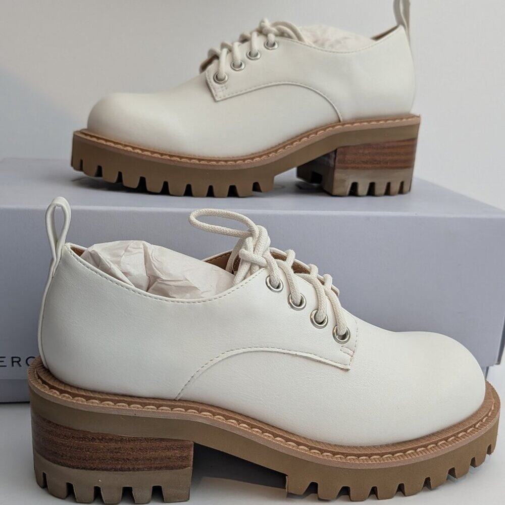 New Aerosoles Girl's Franca Oxford in white platform shoes little girl size 1